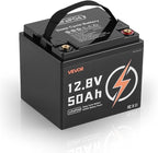 VEVOR 12V 50Ah LiFePO4 Battery, Deep Cycle Lithium Iron Phosphate Battery by VEVOR