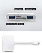 USB C SD Card Reader, Type C 4-Slots Memory Card Adapter - Image 2