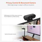 NUROUM V15AF 2K Webcam for PC, 1080P 60fps Autofocus HD Webcam - Image 9