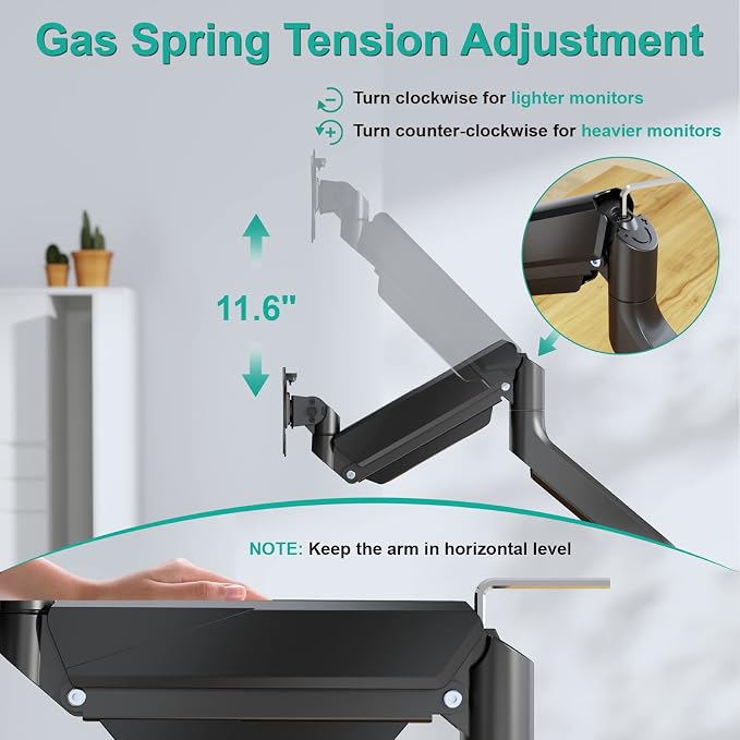 WALI Ultrawide Monitor Arm for 13 to 49 Inch Heavy Duty Curved Screens - Image 8
