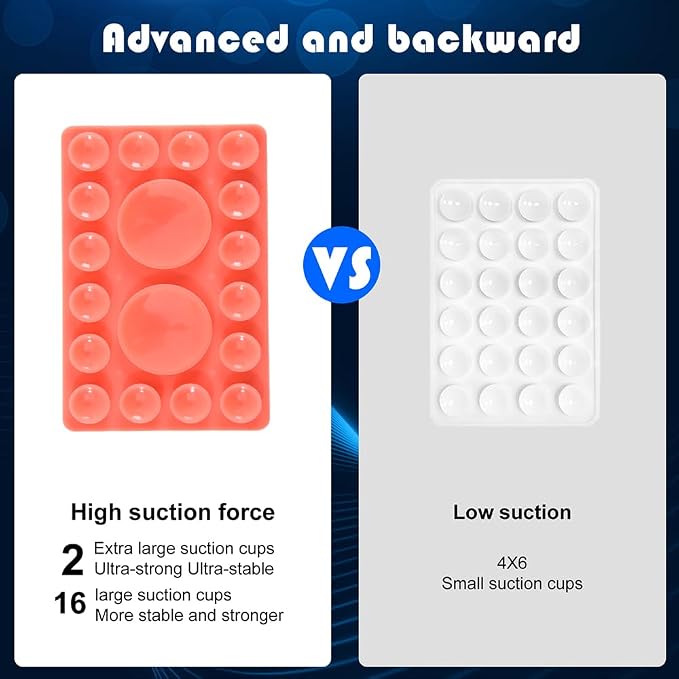 ZYCCER Double Sided Silicone Suction Phone Holder Mount, Compatible - Image 2