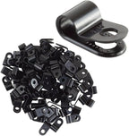 GTSE Black Nylon Plastic Cable Clamps, 3/16" Screw Mounts - Image 2