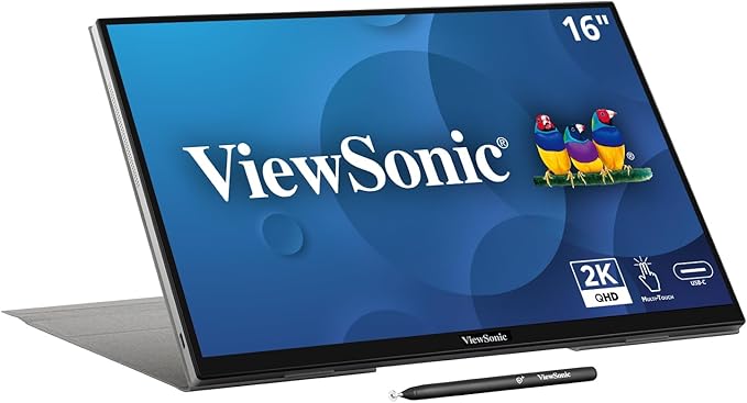 ViewSonic TD1656-2K 16 Inch WQXGA 1600p IPS Touchscreen Portable Monitor by ViewSonicCorporation