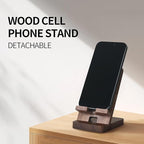Wood Phone Stand, Desktop Wooden Phone Holder, Portable Office Phone Stand - Image 6