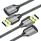 USB 3.0 Extension Cable 1.5 ft, 5Gbps High Speed USB 3.0 Type A Male to Female by Yeung+Qee