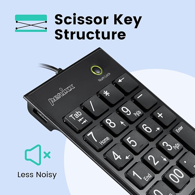 Perixx PERIPAD-202C Wired USB-C Slim Numeric Keypad - Image 3