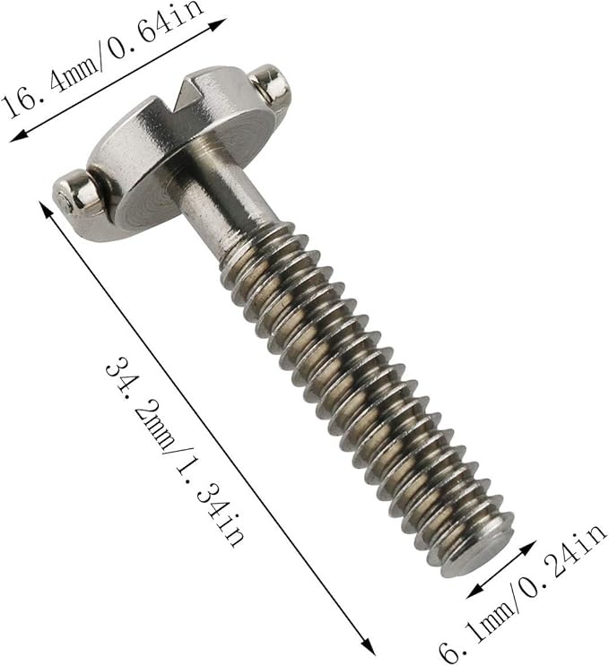 E-outstanding D Ring Hinged Screw 2PCS 1/4-20 Thread D-Ring Stainless Steel - Image 2