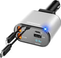 【Upgraded】 SUPERONE Retractable Car Charger 4 in 1, Fast Car Phone Charger by SUPERONE