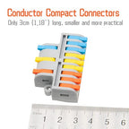 5Pcs Lever Wire Connectors, 3 in 9 Out Quick Wiring Cable Electrical Connector - Image 3