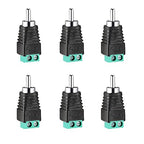 RCA Plugs for Speaker Wire，RCA to AV Screw Terminal Connector, Phono RCA Male by Iskueal