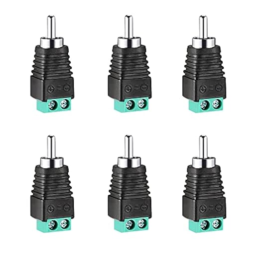 RCA Plugs for Speaker Wire，RCA to AV Screw Terminal Connector, Phono RCA Male by Iskueal