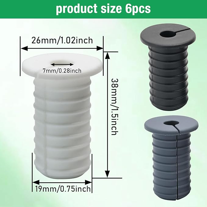 6pc Starlink Cable Grommet 3/4" Silicone Anti-Slip Waterproof Wall Hole Pass - Image 7