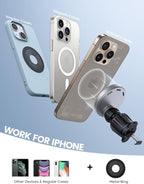 Lamicall for Mag Safe Car Mount Charger - 15W Wireless Car Phone Holder Charger - Image 6