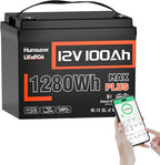 12V 100Ah LiFePO4 Lithium Battery Plus Bluetooth 5.0, Built-in 110A BMS by HumsiENK
