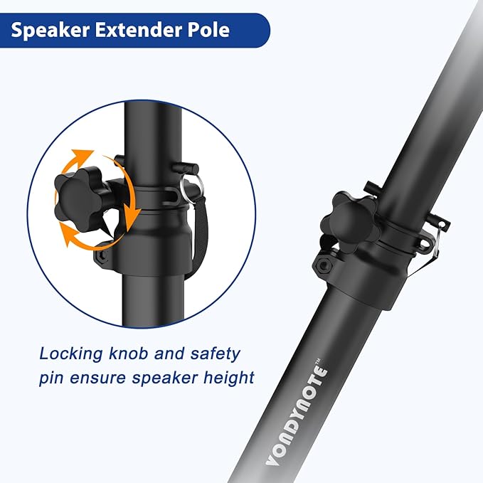 Set of 2 Speaker Poles for Subwoofer Extended Speaker Pole Only Fits Subwoofers - Image 4