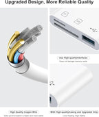 SD Card Reader for iPhone, Memory SD Card Reader USB C&Lightning Dual Port - Image 6