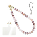 Handmade Natural Purple Gradient Gemstone Crystal Beaded Charm Cell Phone by CHyishi