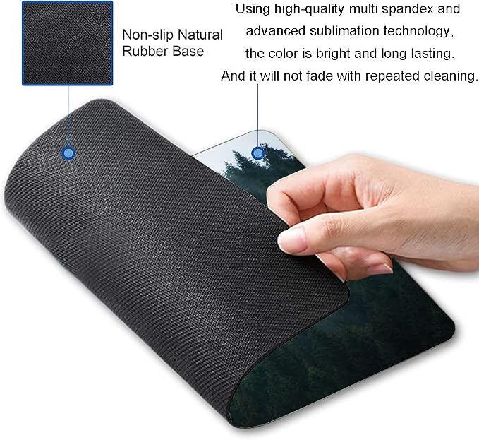 Mouse Pad, Forest Mouse Pad Rectangle Custom Designs, Waterproof Anti-Slip - Image 2