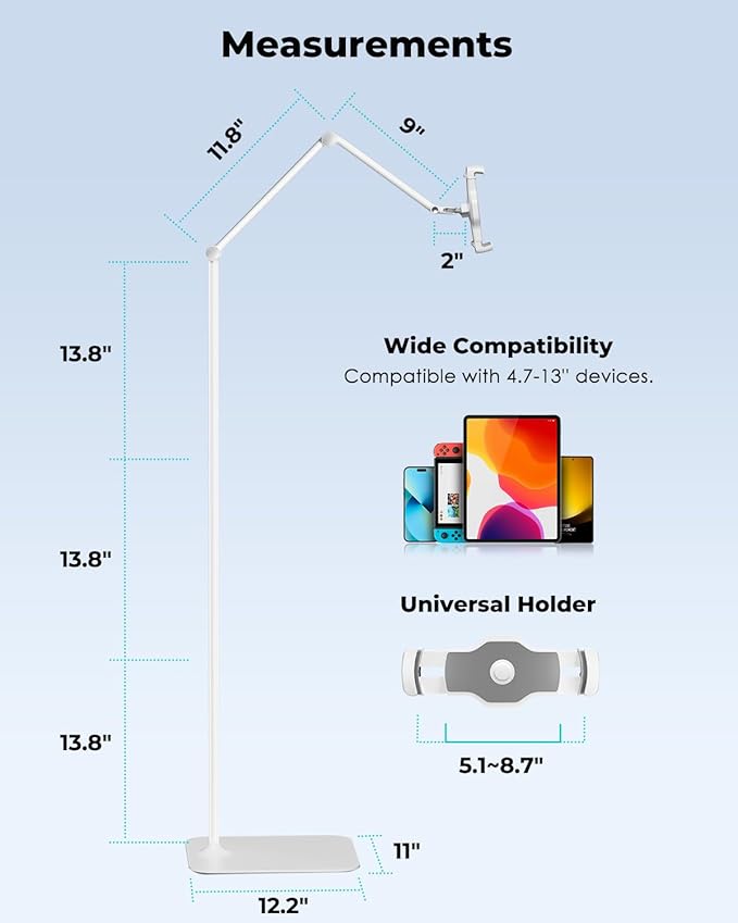 Viozon Tablet Floor Stand Holder, Compatible - Image 4
