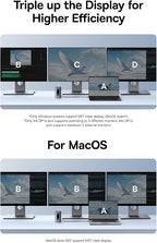 Baseus Laptop Docking Station, 11 in 1 Triple 4K Display HDMI/DP, 10Gbps USB - Image 9