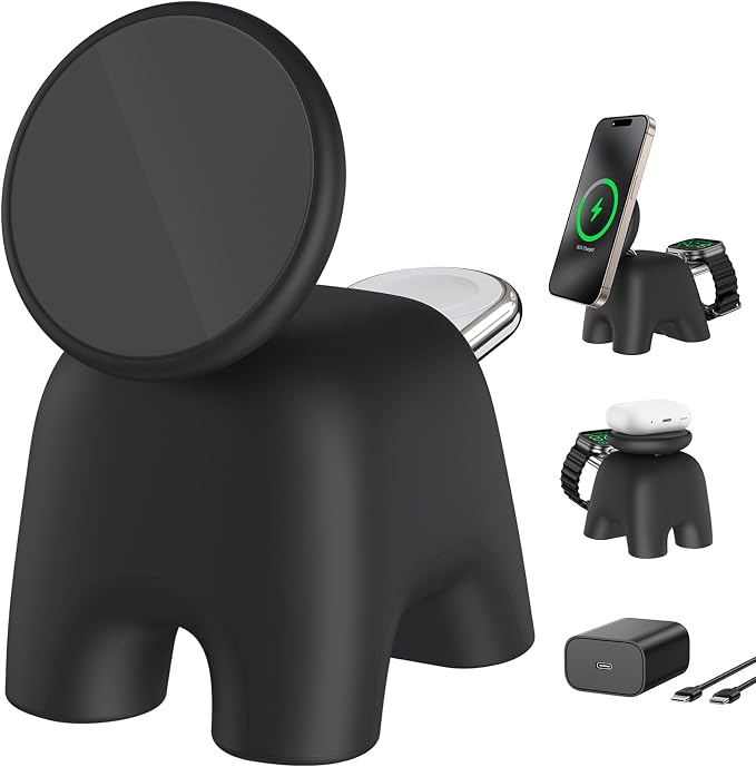 2025 Magnetic Wireless Charging Station, 15W Mag-Safe Charger Stand by AOK-AOK
