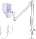 FEELWORLD VM1 White Gaming PC USB Microphone Condenser Mic by Feelworld