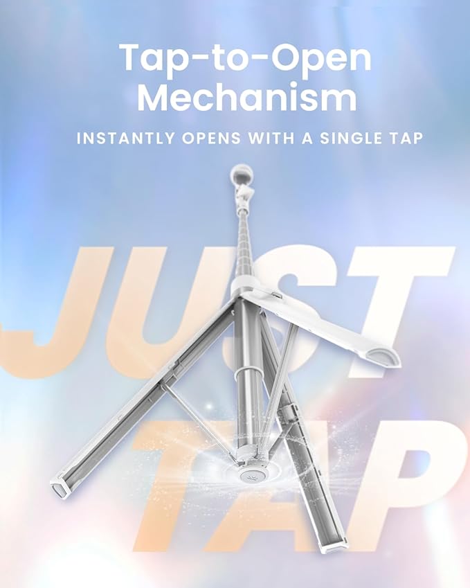 KraftGeek Tripod for iPhone, 66” JustTap Phone Tripod, Selfie Stick Cell Phone - Image 2