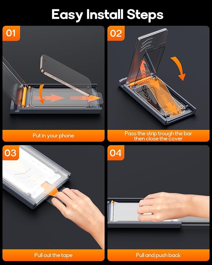 3 Pack for iPhone 14 Plus/iPhone 13 Pro Max Tempered Glass Screen Protector - Image 3