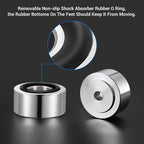 Facmogu 4PCS Silver Aluminum Alloy Speaker Isolation Feet, Turntable Isolation - Image 5