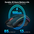 Redragon M810 Pro Wireless Gaming Mouse, 10000 DPI Wired/Wireless Gamer Mouse - Image 7