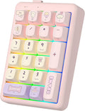 NumberPad, 21Keys HotSwappable Numpad, Rechargeable Number keypad, RGB Gasket by FOPATO