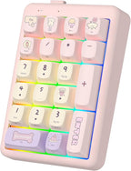 NumberPad, 21Keys HotSwappable Numpad, Rechargeable Number keypad, RGB Gasket by FOPATO