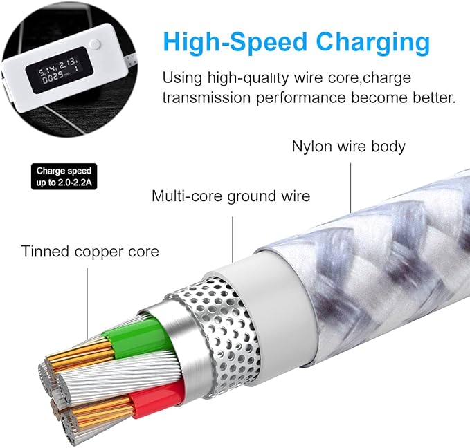 iPhone Charging Cable 1.8M/6Ft Multi 4 in 1 USB Universal Fast Charging Cord - Image 4