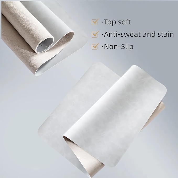 Leather Desk pad for Computer and laptops, Large Mouse pad and Keyboard mat - Image 6