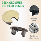 2 Pcs Desk Grommet 1-3/8" / 35 mm, Desk Cord Hole Cover, Cable Grommet Metal - Image 3