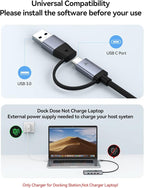 USB Docking Station Dual Monitor, GIISSMO 9-in-1 USB A 3.0 / USB C Docking - Image 6
