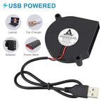 GDSTIME 5V USB Blower Fan 60mm, 60mm x 60mm x 15mm Brushless DC Cooling Blower - Image 5