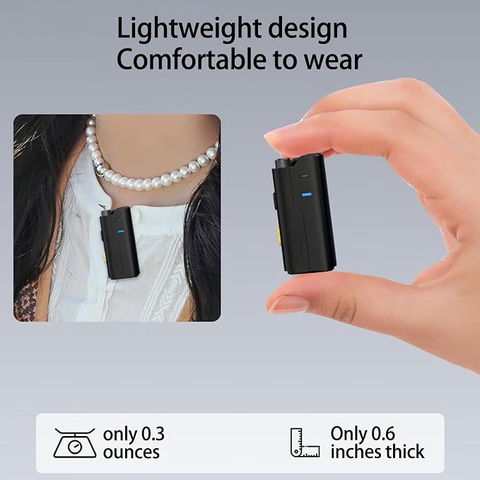 2 Pack Wireless Mini Lavalier Lapel Microphone - Image 9