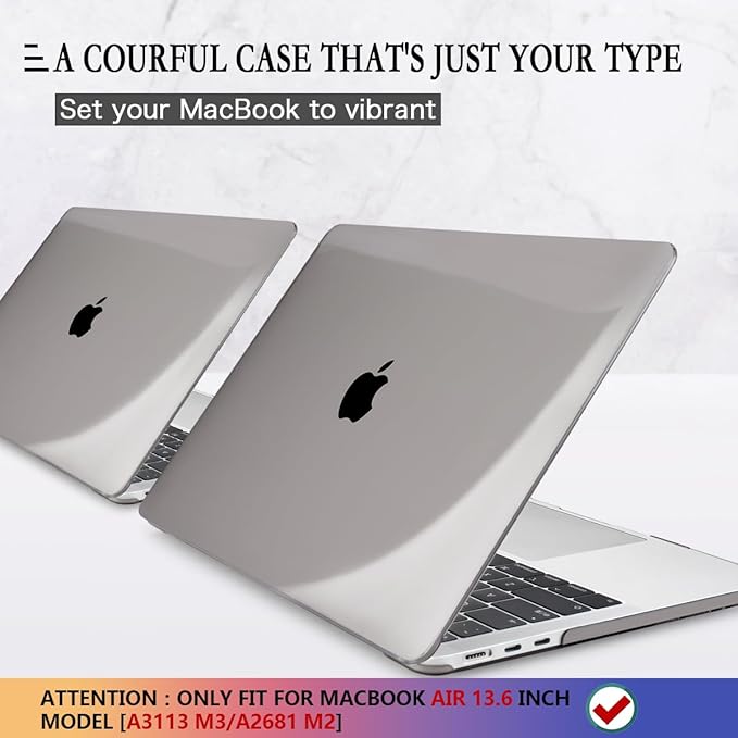 CISSOOK Compatible with MacBook Air 13.6 inch Case 2022 2024 2025 Release A2681 - Image 3