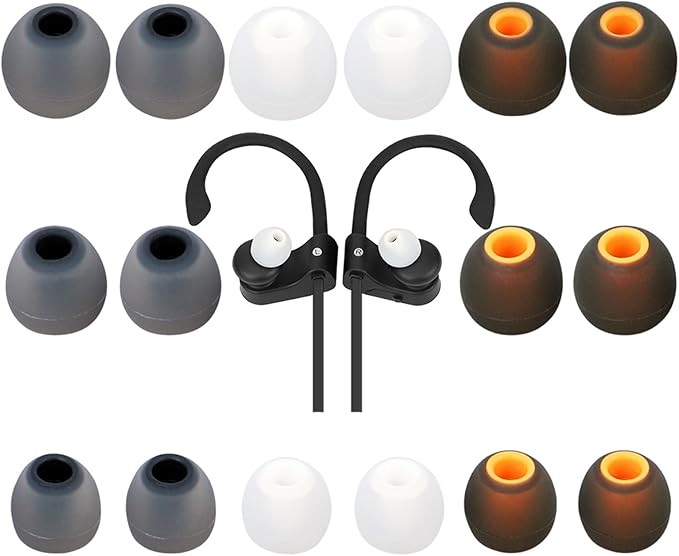 Earbud Tips Ear Bud Tips Soft Anti Slip Washable and Reusable Silicone by Unknown