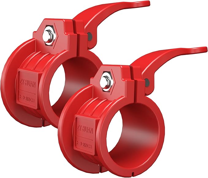 Olympic Barbell Clamps 2 inch Adjustable Barbell Clips Quick Release Pair of by ZY-HUAN