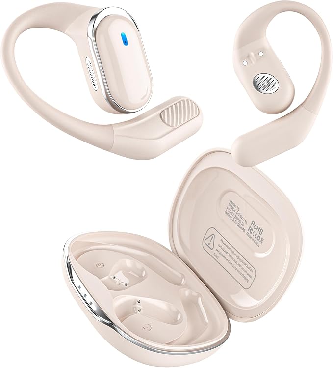 TRAUSI Open Ear Wireless Earbuds Bluetooth Headphones, 80H Playtime Stereo Ear by TRAUSI