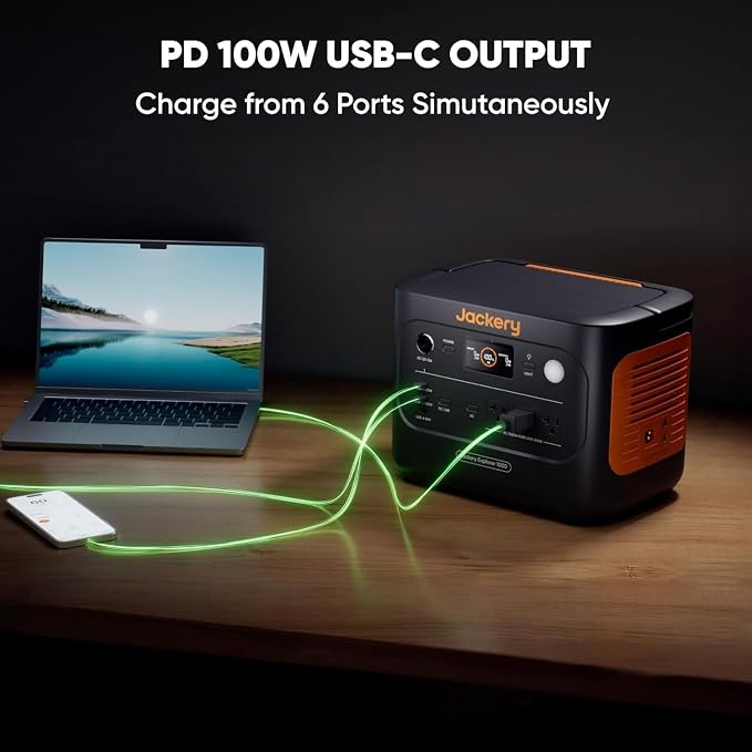 Jackery Explorer 1000 v2 Portable Power Station and 3-Port 102W Fast Charger - Image 12
