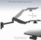 VIVO Sit-Stand 24 Inch Pneumatic Spring Keyboard and Mouse Tray Wall Mount - Image 5