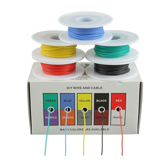 BOJACK 28 AWG Flexible Silicone Wire Electric Wire Hook up Wire Kit 300V Cables - Image 2