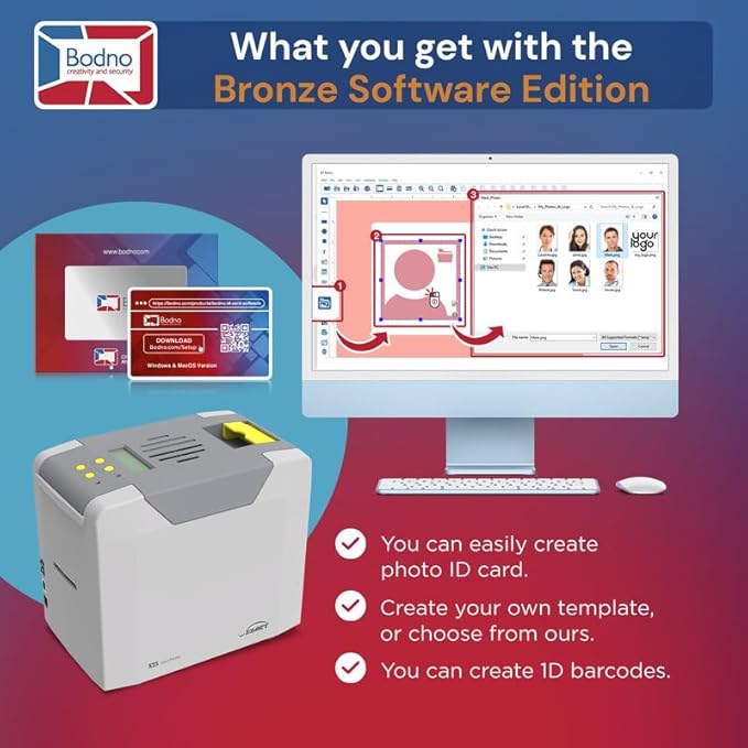 Bodno Seaory S25 Single Sided ID Card Printer & Complete Supplies Package ID - Image 4