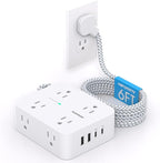 PD 30W USB C Power Strip Surge Protecor, HANYCONY 8 Outlets 4 USB, 1080J Desk by HANYCONY