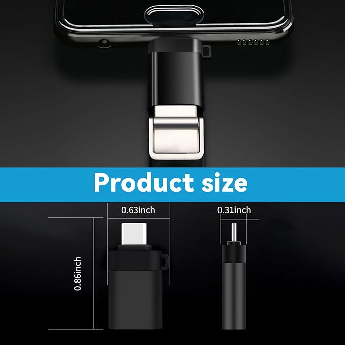 USB C to USB Adapter 4 Pack, USBC Male to USB A 3.0 Female OTG Adapter - Image 4