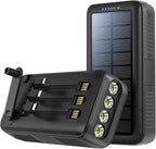 Solar Charger Power Bank 63200mAh, Portable Charger by boogostore