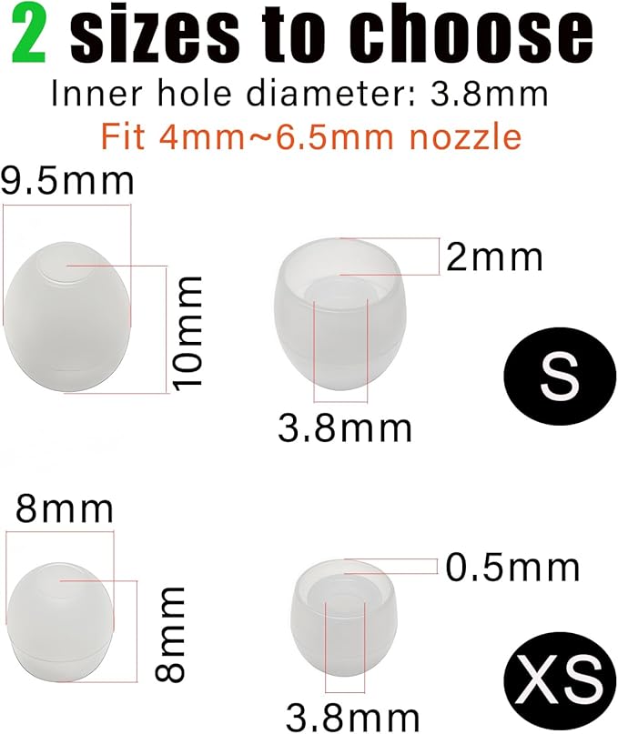 8 Pairs Extra Small Earbuds Tips, Silicone Ear Tips Universal, Silicone Earbud - Image 3